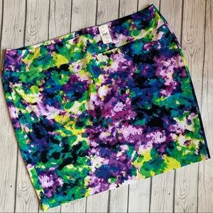 NWT Lane Bryant Pencil Skirt Floral Abstract office business professional